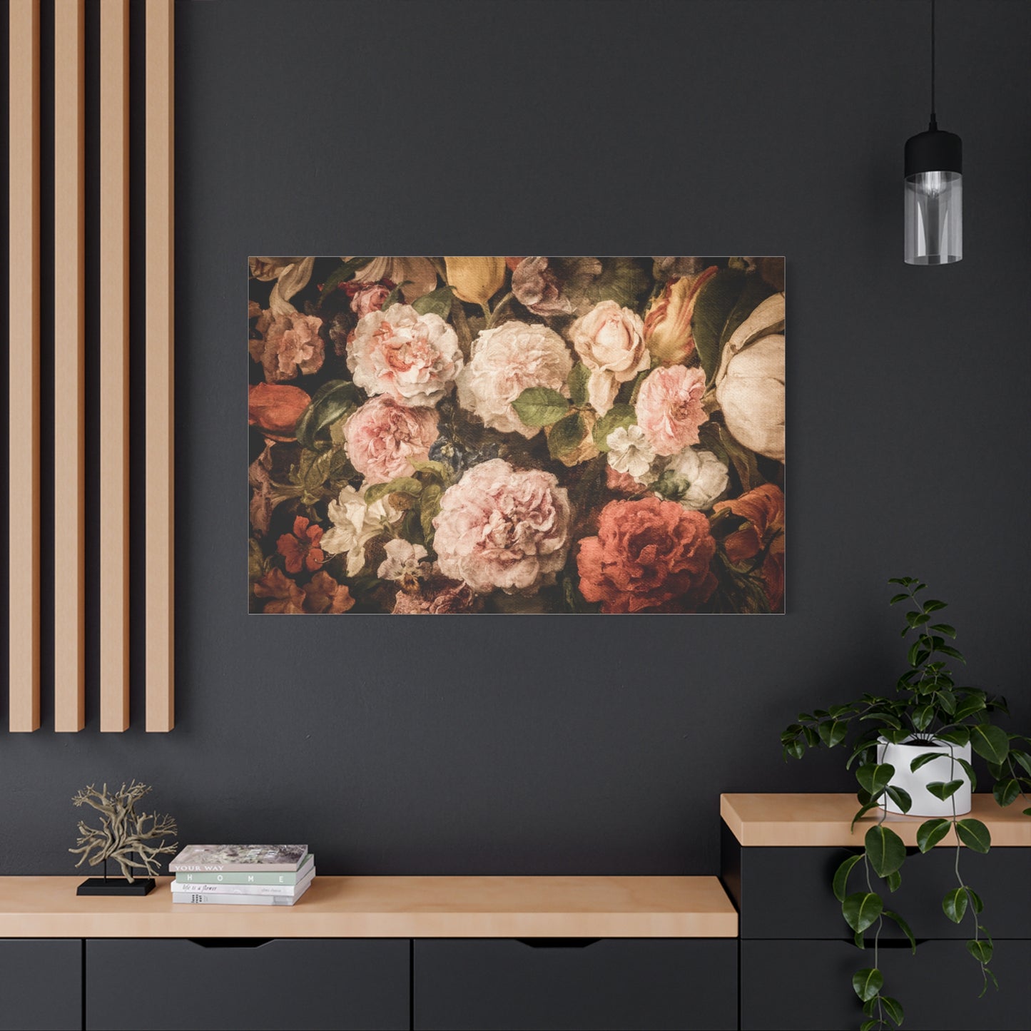 Carnations in Bloom | Botanical Still Life Canvas Art