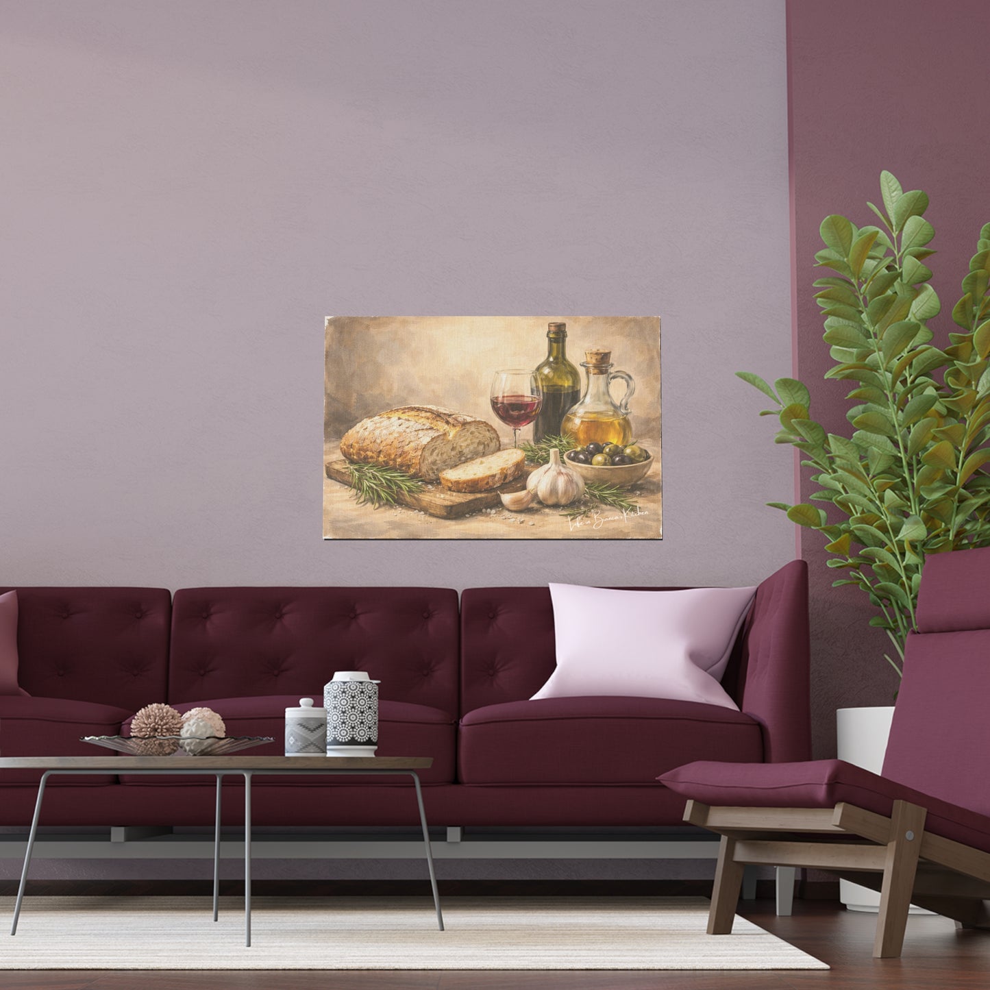 Rustic Bread Still Life (Silk Poster )  | La Tavola Rustica