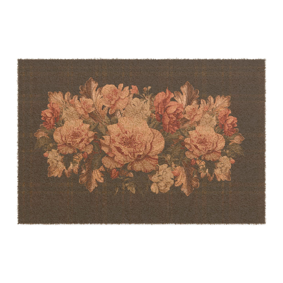 Briarwood Floral Tartan Doormat — Vintage Rose & Heritage Plaid