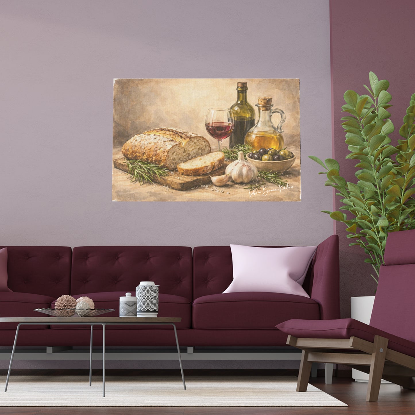Rustic Bread Still Life (Silk Poster )  | La Tavola Rustica