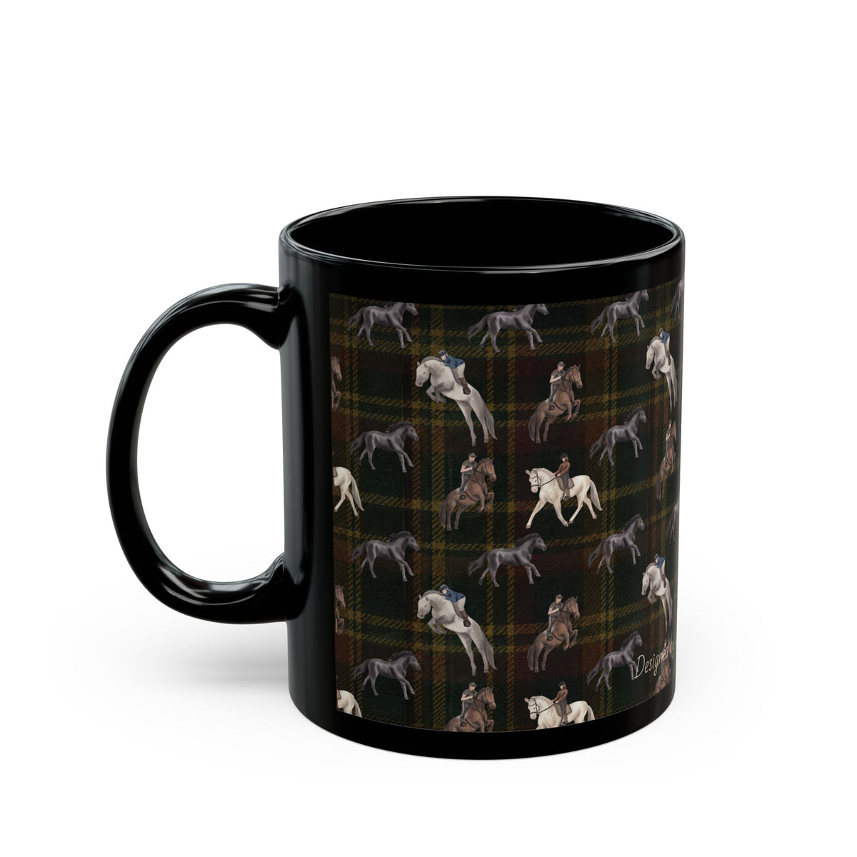 Briarwood Equestrian Mug — Horse & Heritage Tartan Design
