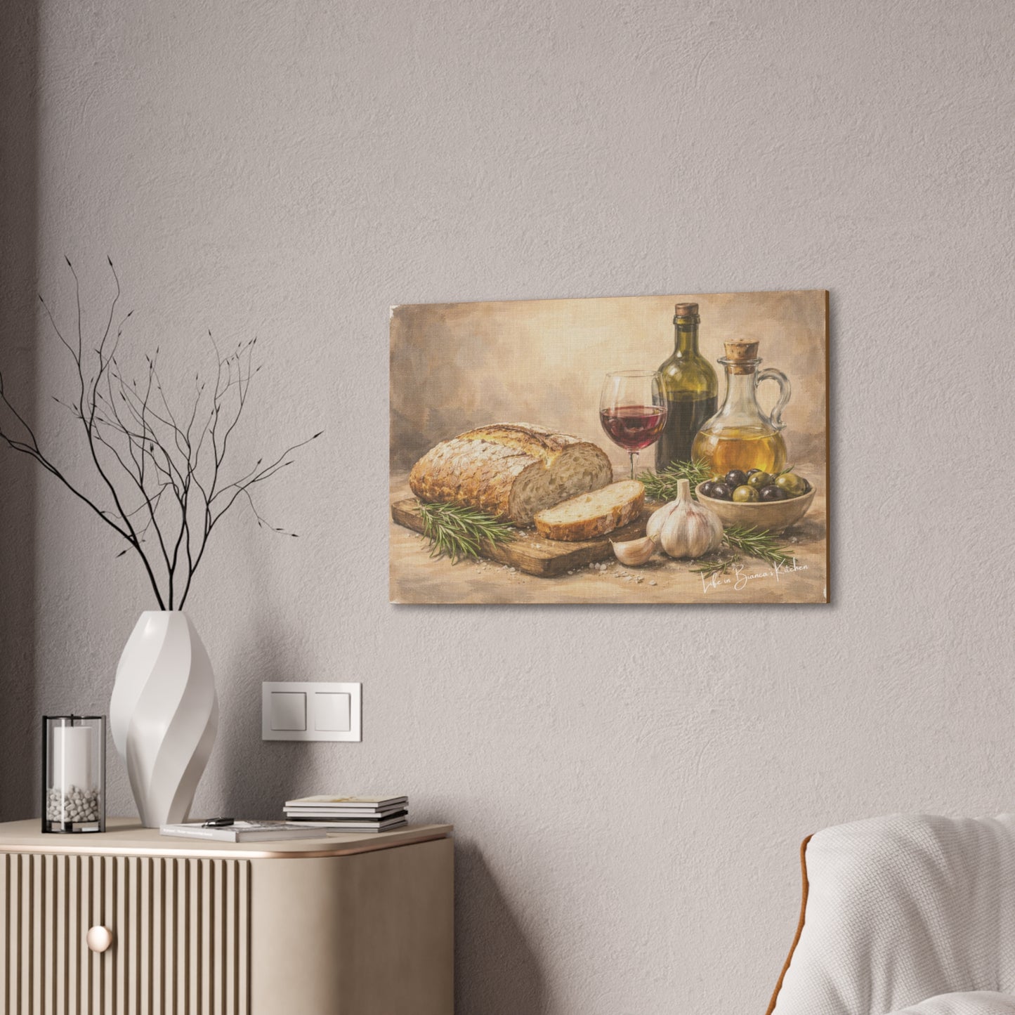 Rustic Bread Still Life (Canvas) | La Tavola Rustica
