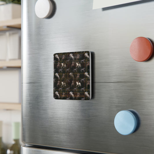 Briarwood Equestrian Porcelain Magnet — Horse & Heritage Tartan