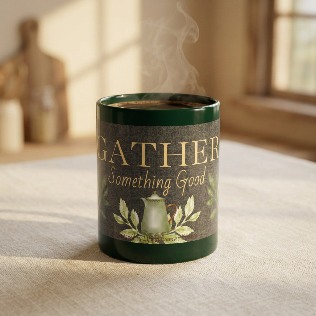 Gather Something Good Kitchen Mug — Deep Green