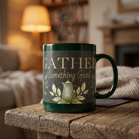 Gather Something Good Kitchen Mug — Deep Green