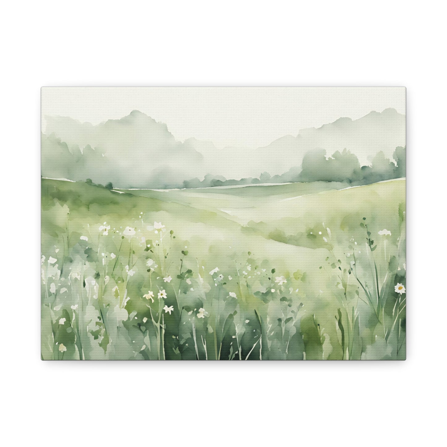 Green Meadow Light | Seasonal Landscape Canvas Art