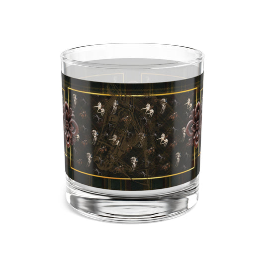 Briarwood Equestrian Rocks Glass — Horse & Heritage Tartan, 10 oz