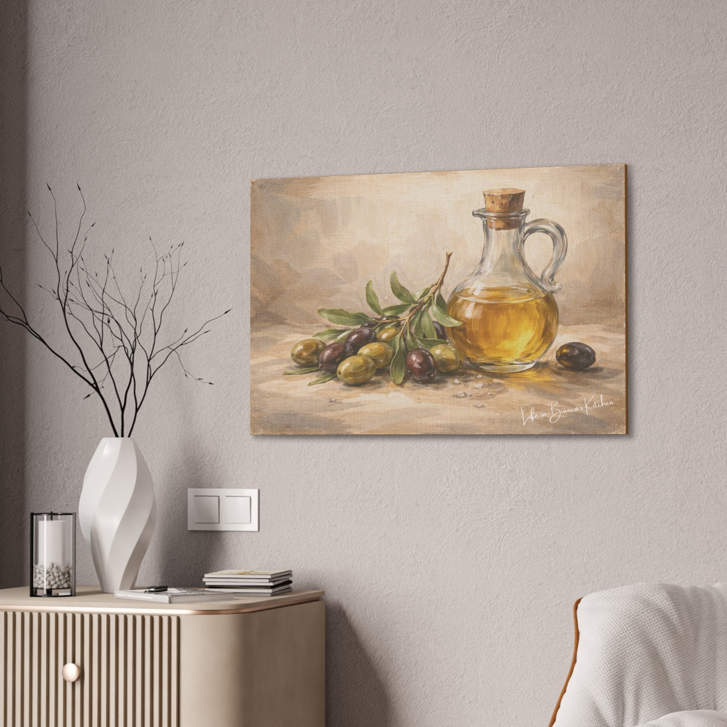 Rustic Olives Still Life (Canvas) | La Tavola Rustica