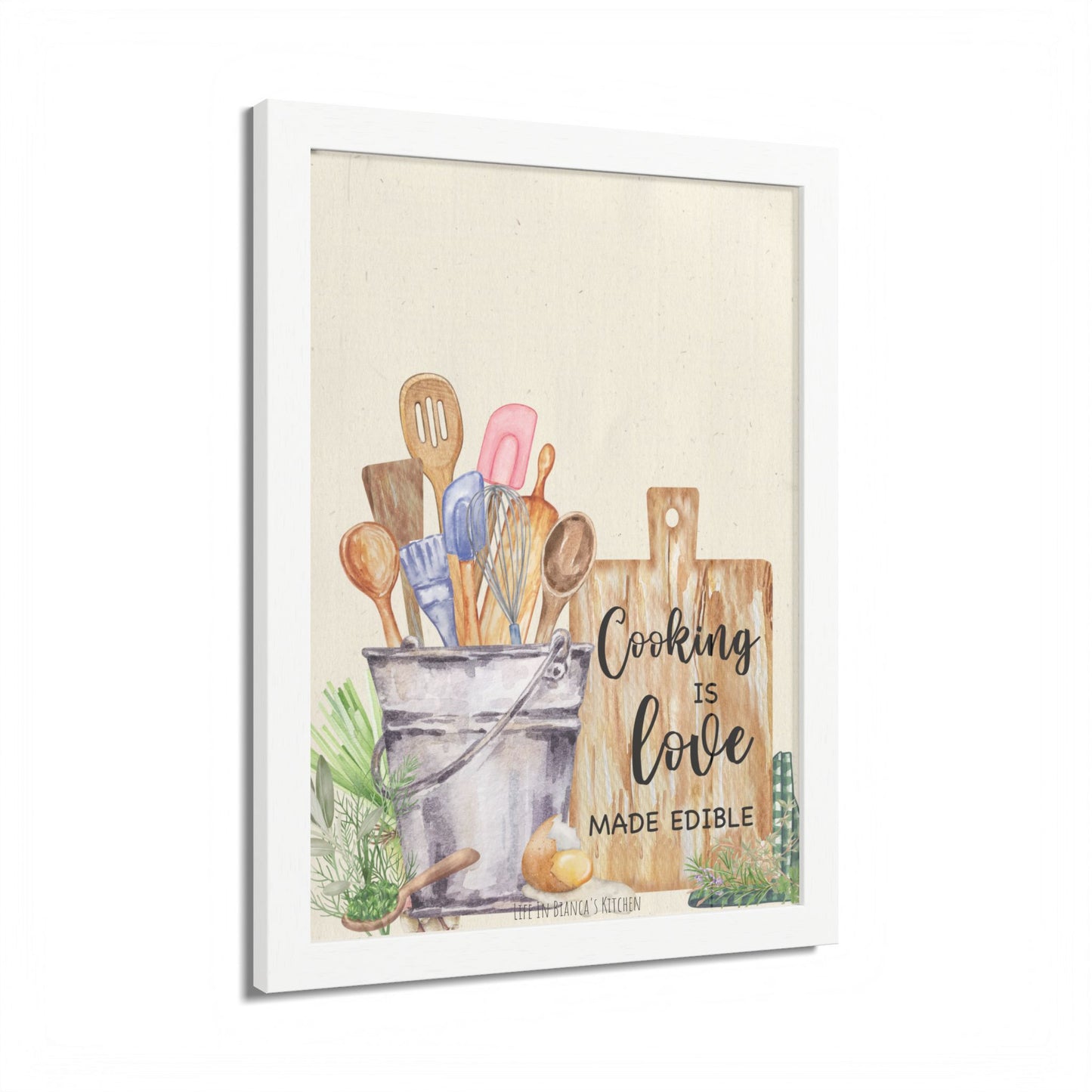 Cooking Is Love Framed Wall Art | Kitchen Garden Collection
