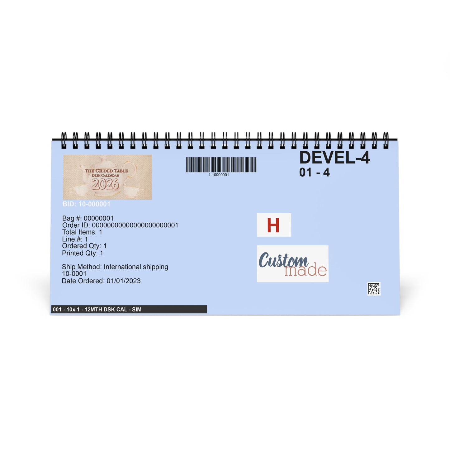 A Seasonal  2026  Desk Calendar · The Gilded Table