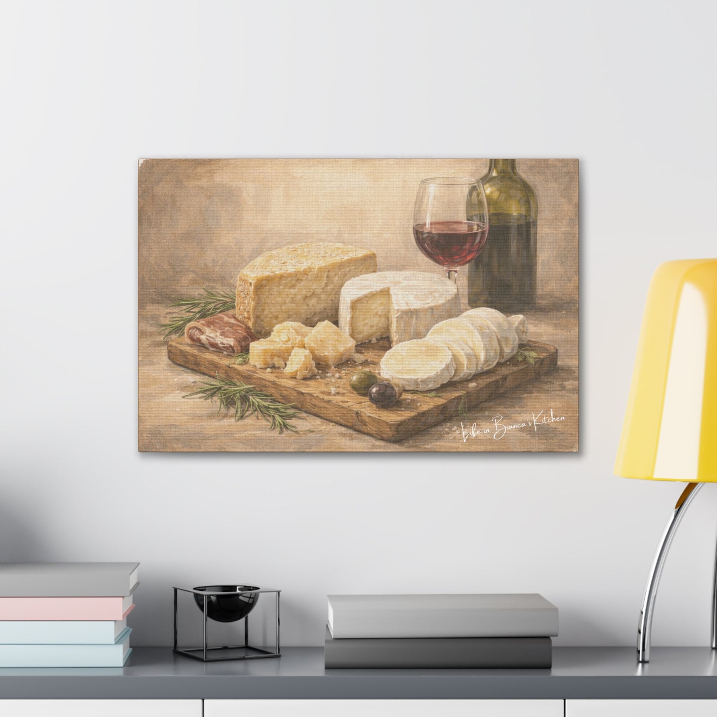 Rustic Cheese Still Life (Canvas) | La Tavola Rustica