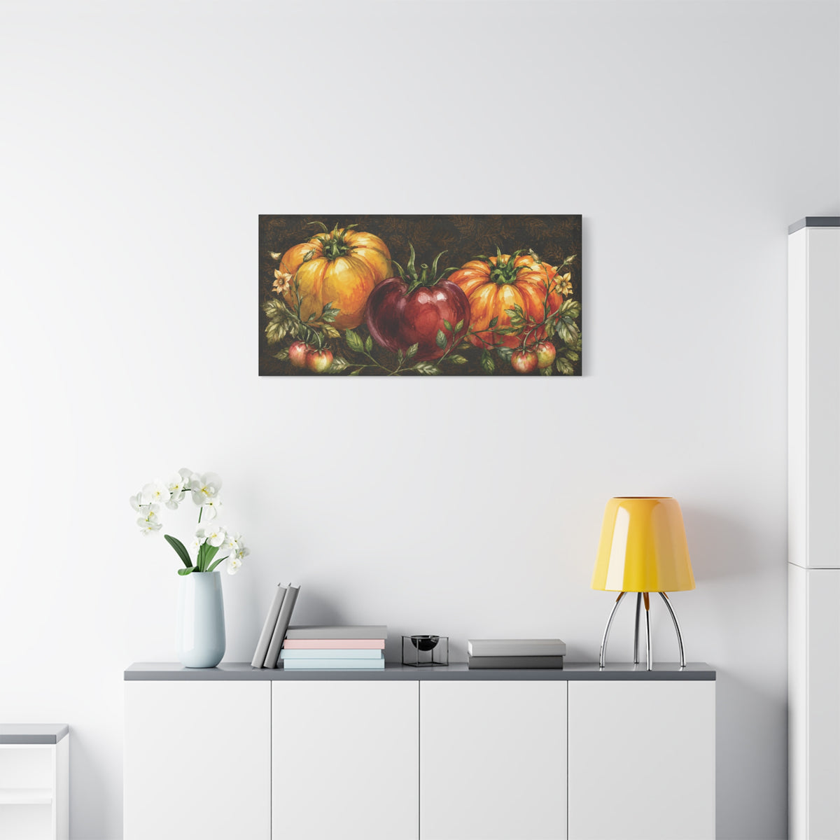 Late Summer Tomatoes Botanical Canvas — Garden Still Life