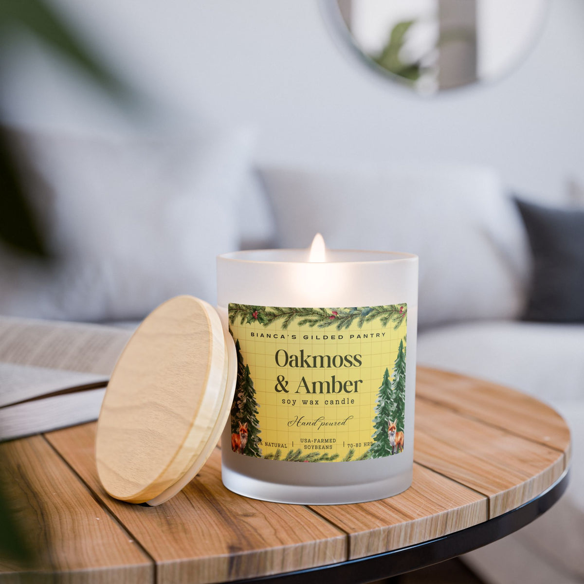 *LIMITED EDITION* Oakmoss & Amber Soy Candle | Cozy Woodland Candle for Fall 11oz