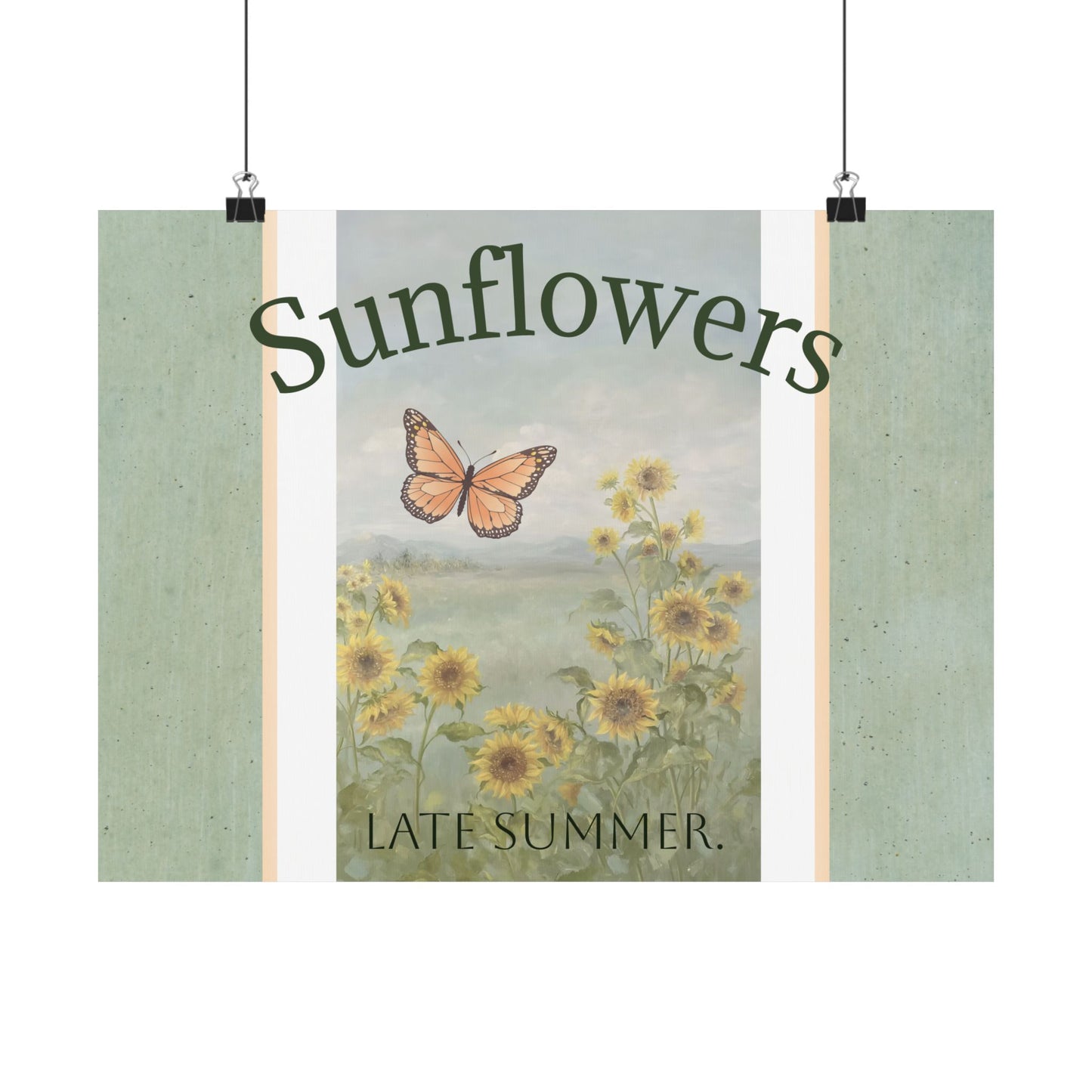 Sunflowers, Late Summer | Matte Botanical Garden Poster