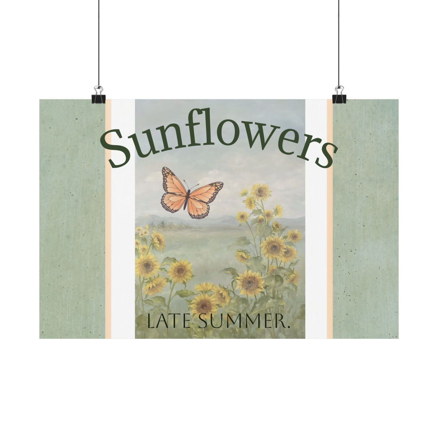Sunflowers, Late Summer | Matte Botanical Garden Poster
