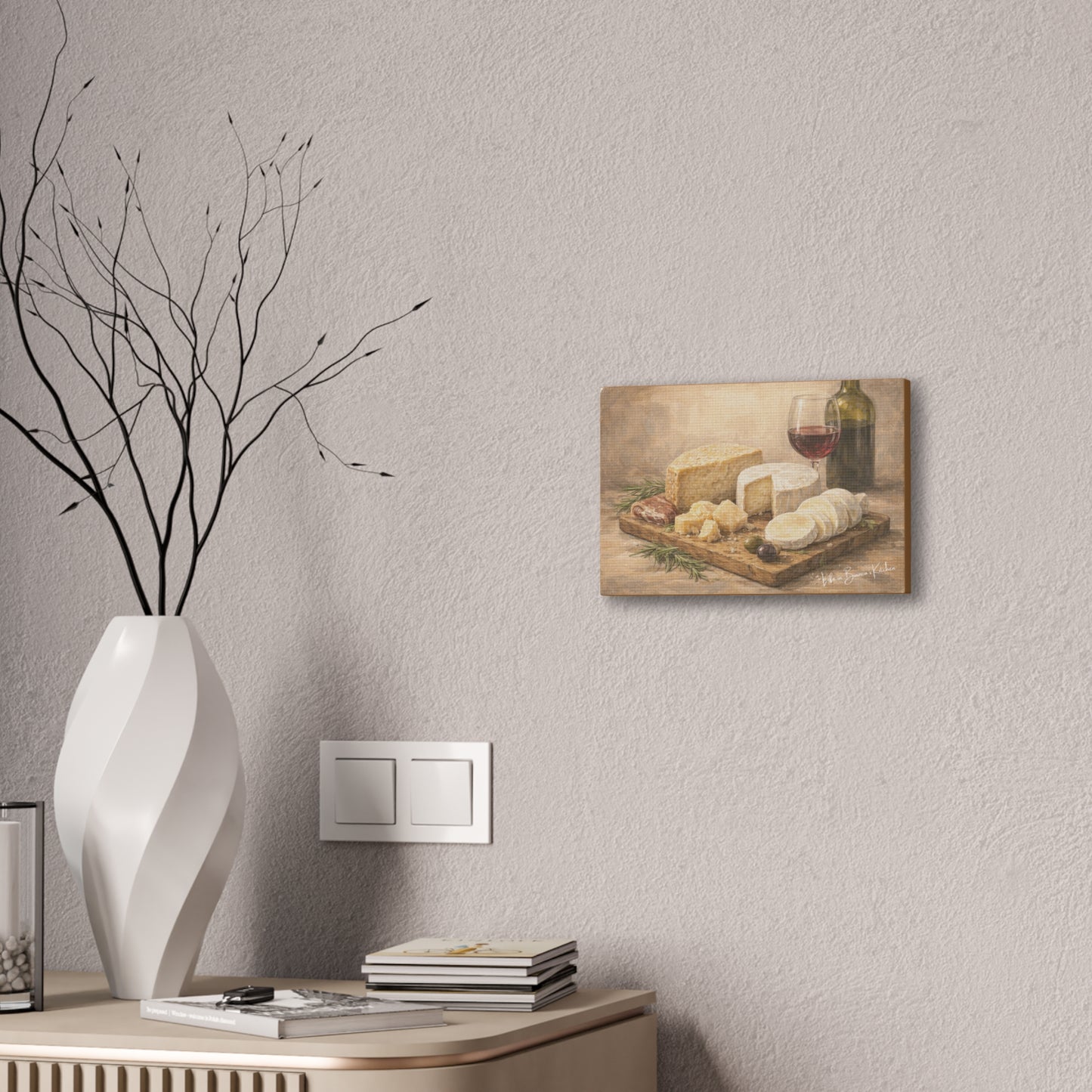 Rustic Cheese Still Life (Canvas) | La Tavola Rustica