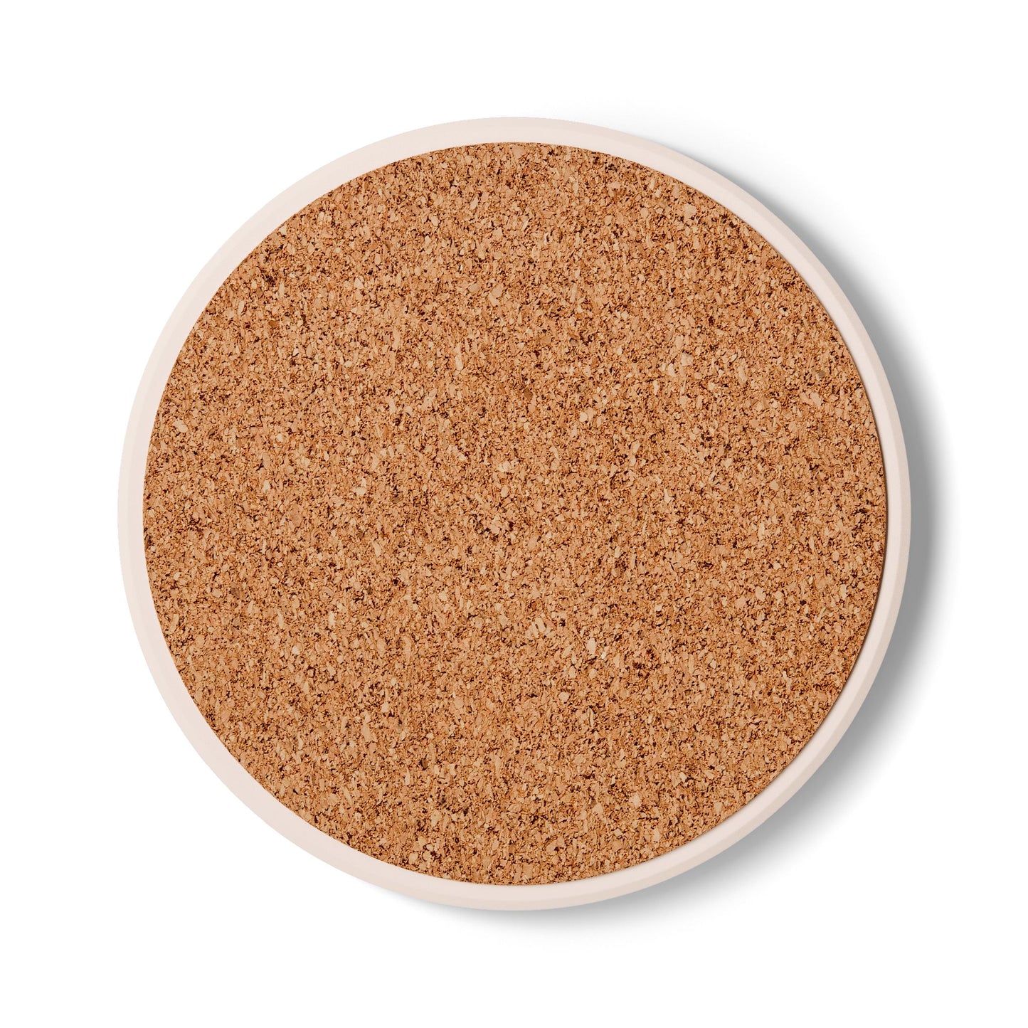 Briarwood Floral Round Ceramic Coaster — Vintage Rose & Heritage Tartan