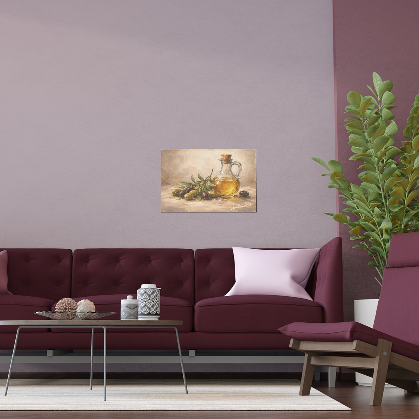 Rustic Olives Still Life (Silk Poster )  | La Tavola Rustica