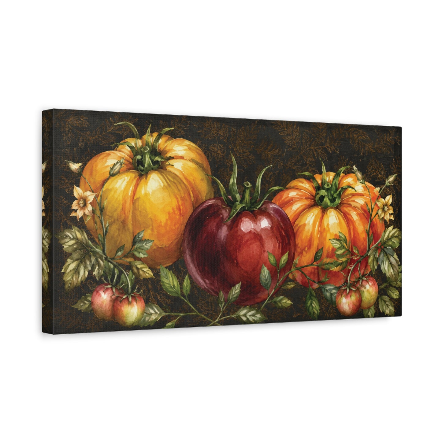 Late Summer Tomatoes Botanical Canvas — Garden Still Life