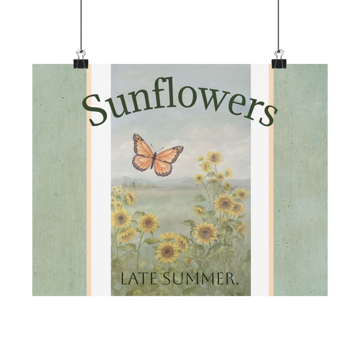 Sunflowers, Late Summer | Matte Botanical Garden Poster