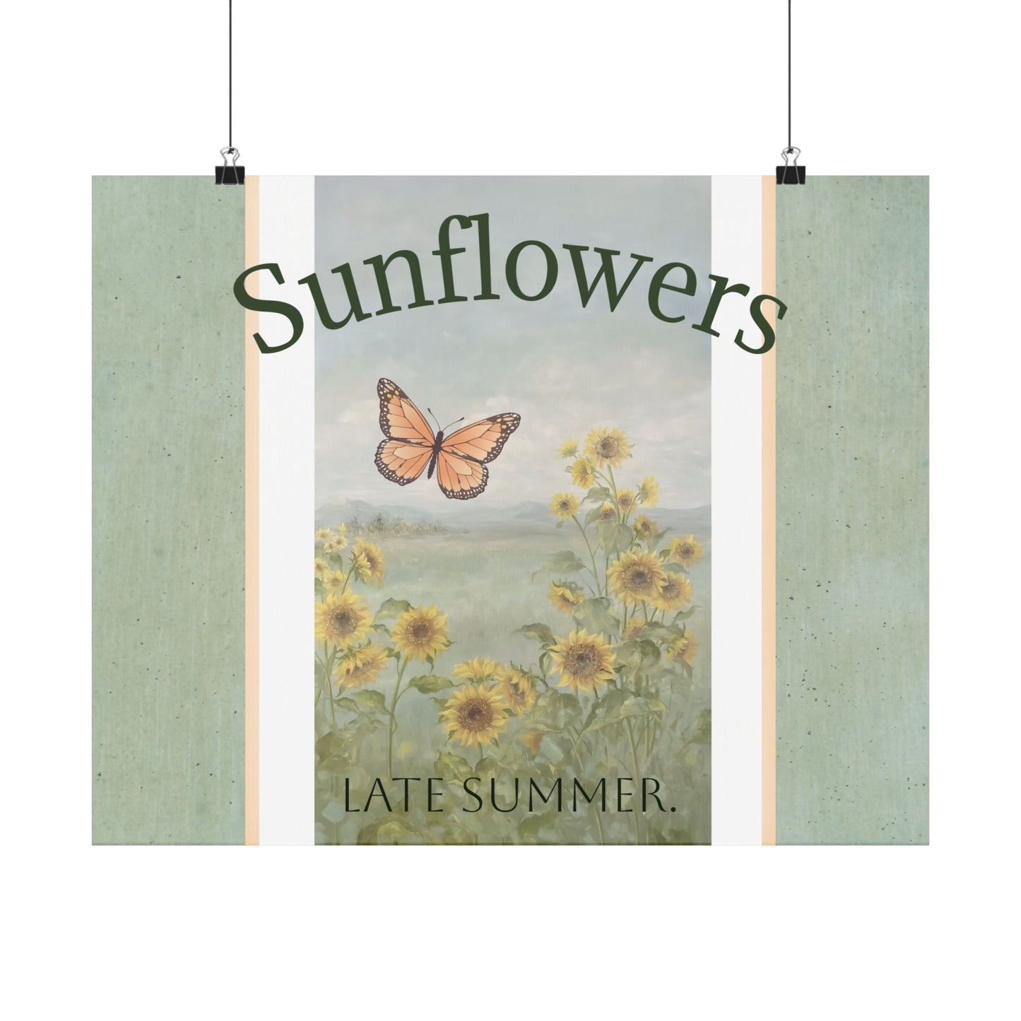 Sunflowers, Late Summer | Matte Botanical Garden Poster
