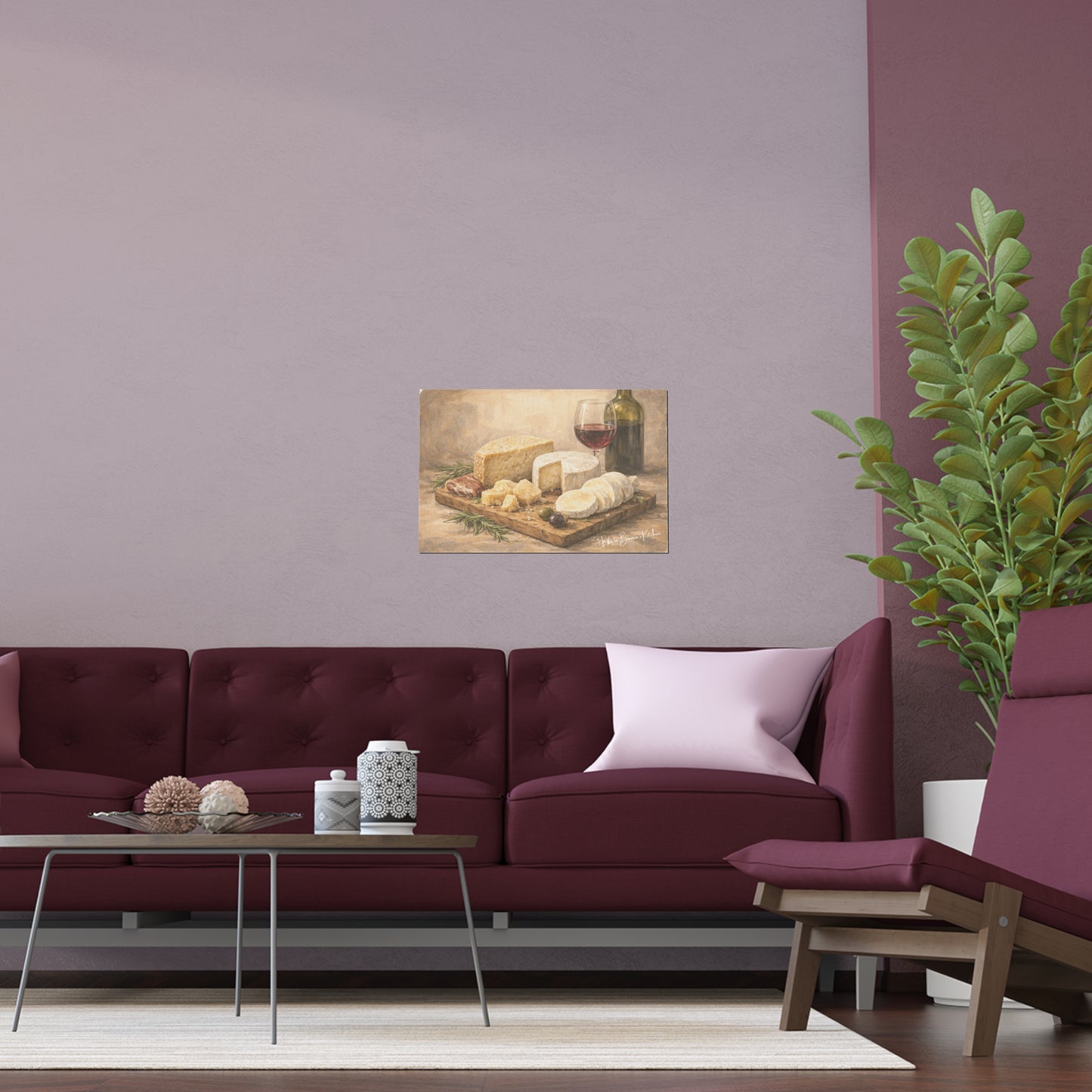 Rustic Cheese Still Life (Silk Poster )  | La Tavola Rustica