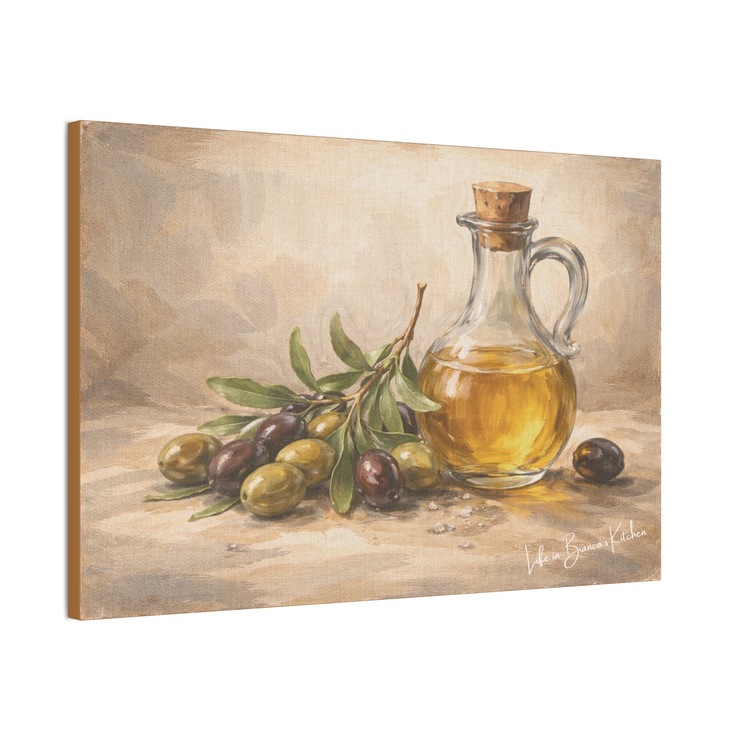Rustic Olives Still Life (Canvas) | La Tavola Rustica