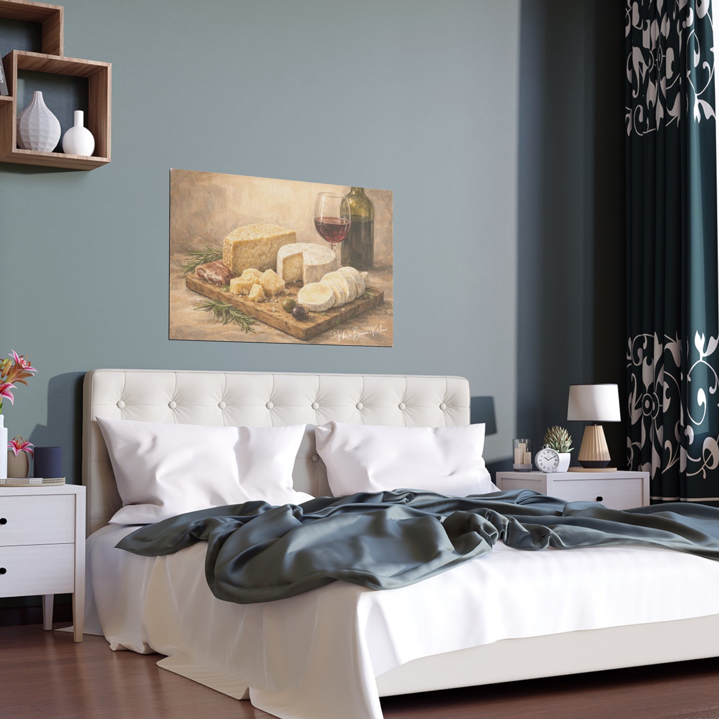 Rustic Cheese Still Life (Silk Poster )  | La Tavola Rustica