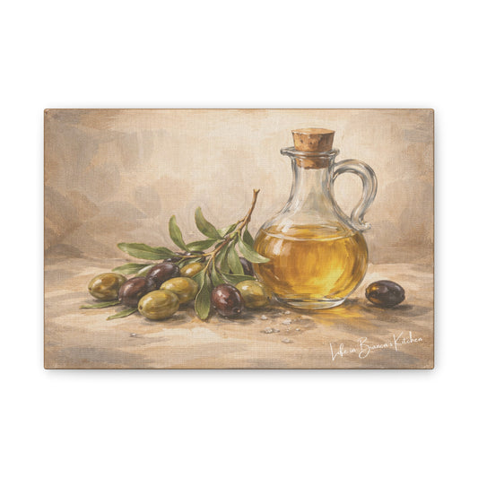 Rustic Olives Still Life (Canvas) | La Tavola Rustica