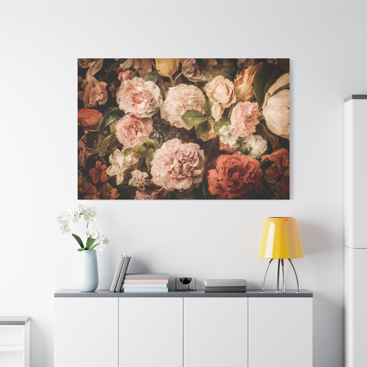 Carnations in Bloom | Botanical Still Life Canvas Art