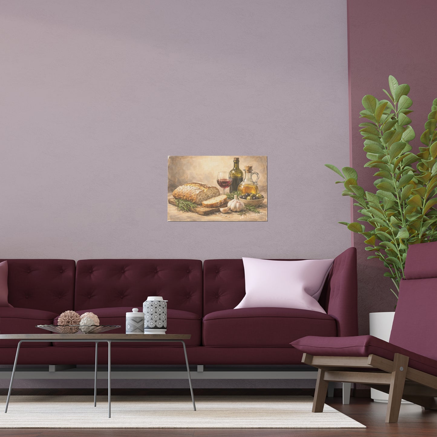 Rustic Bread Still Life (Silk Poster )  | La Tavola Rustica