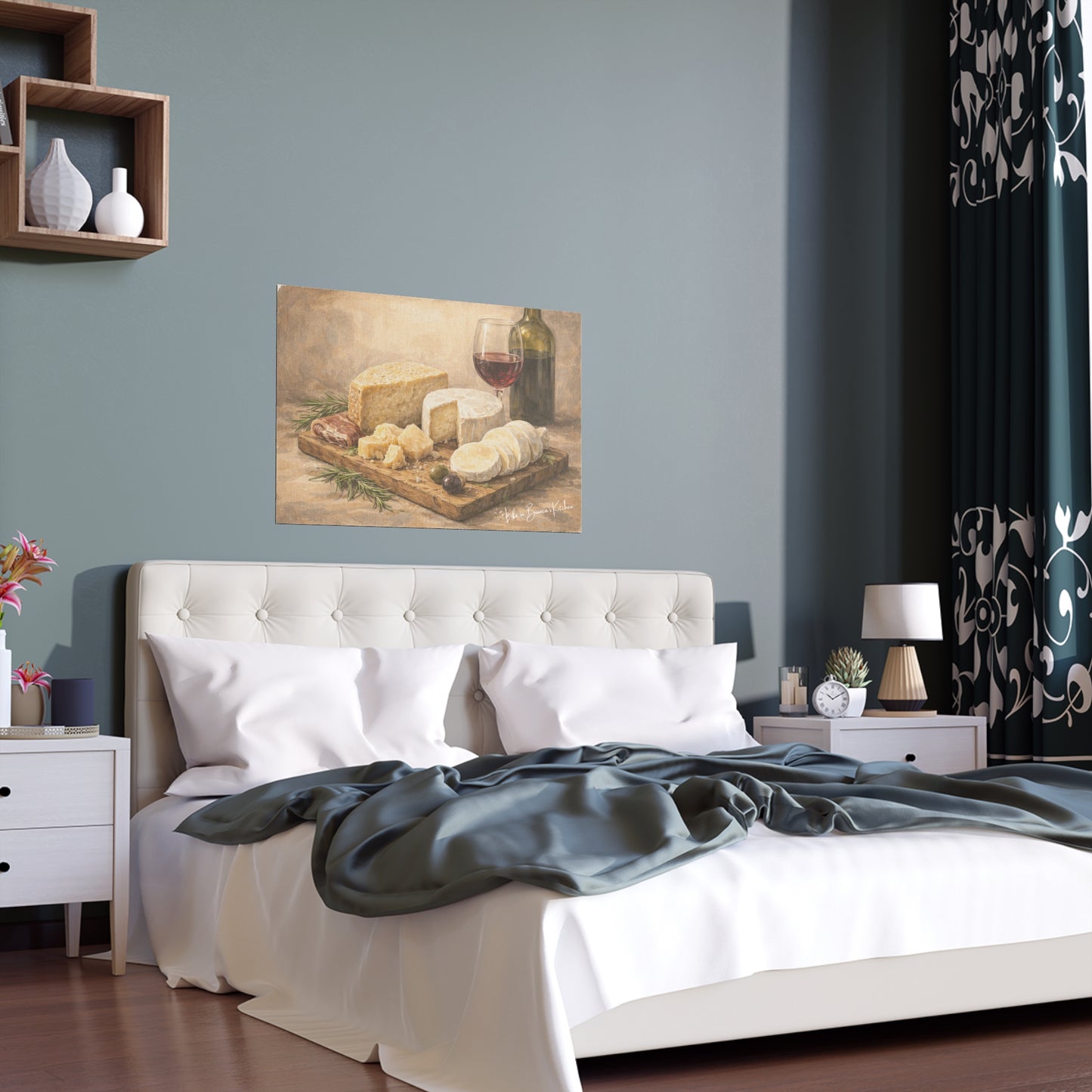 Rustic Cheese Still Life (Silk Poster )  | La Tavola Rustica