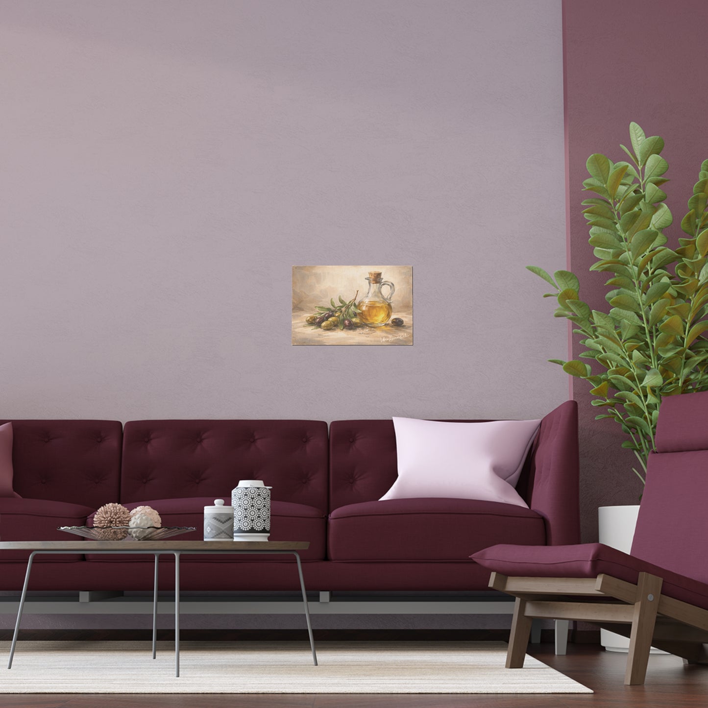 Rustic Olives Still Life (Silk Poster )  | La Tavola Rustica