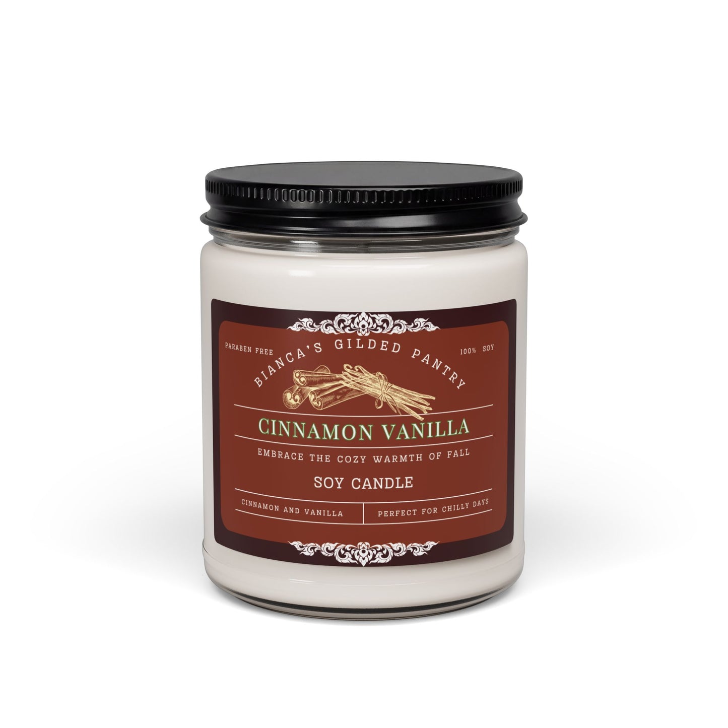 *LIMITED EDITION* Warm Cinnamon Vanilla Soy Candle | Cozy Autumn Spiced Soy Candle