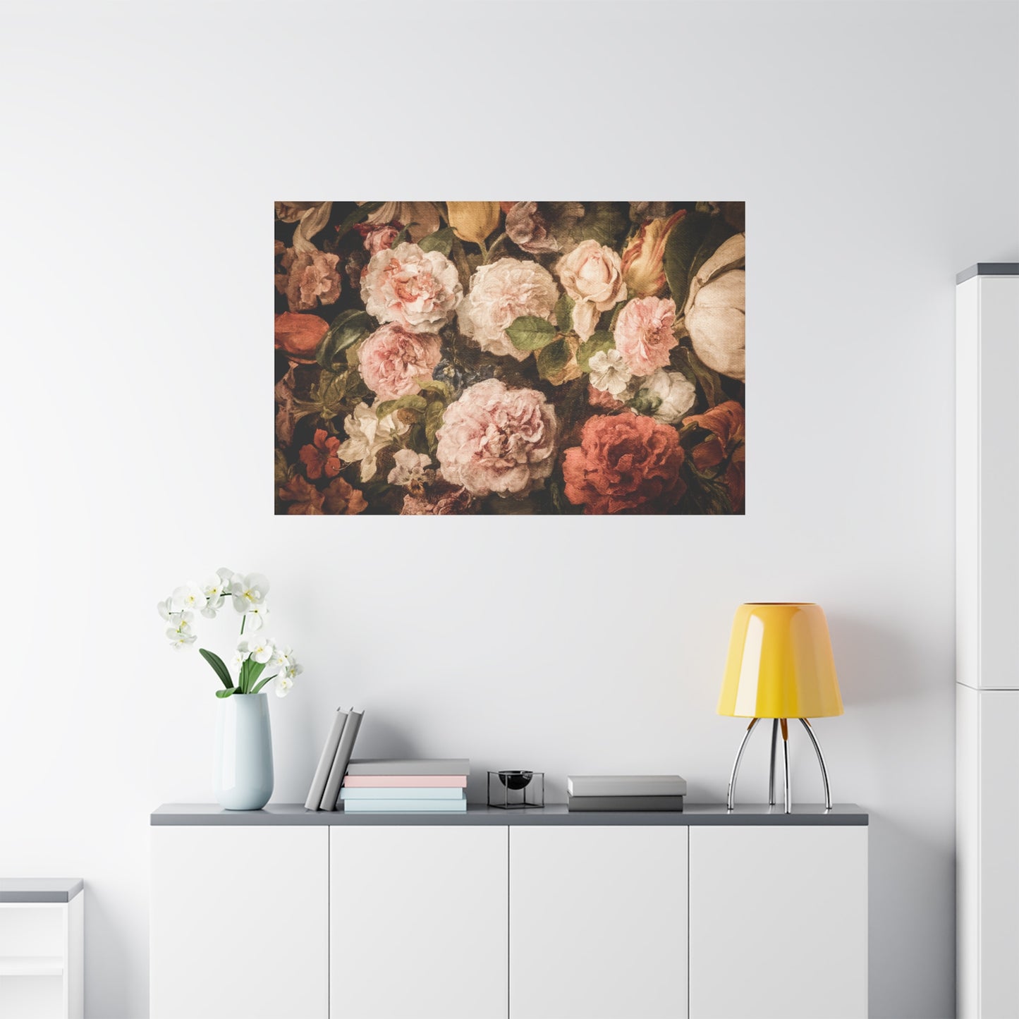 Carnations in Bloom | Botanical Still Life Canvas Art