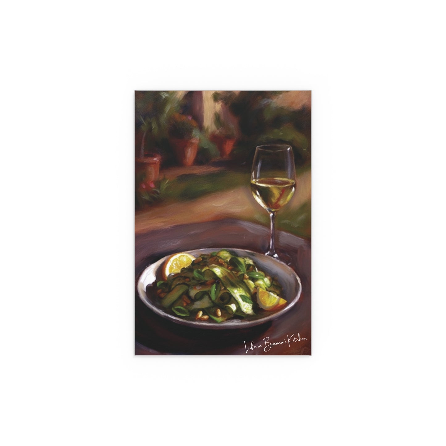 Summer Plate, Quiet Hour (Silk Paper Poster) | At the Garden Table