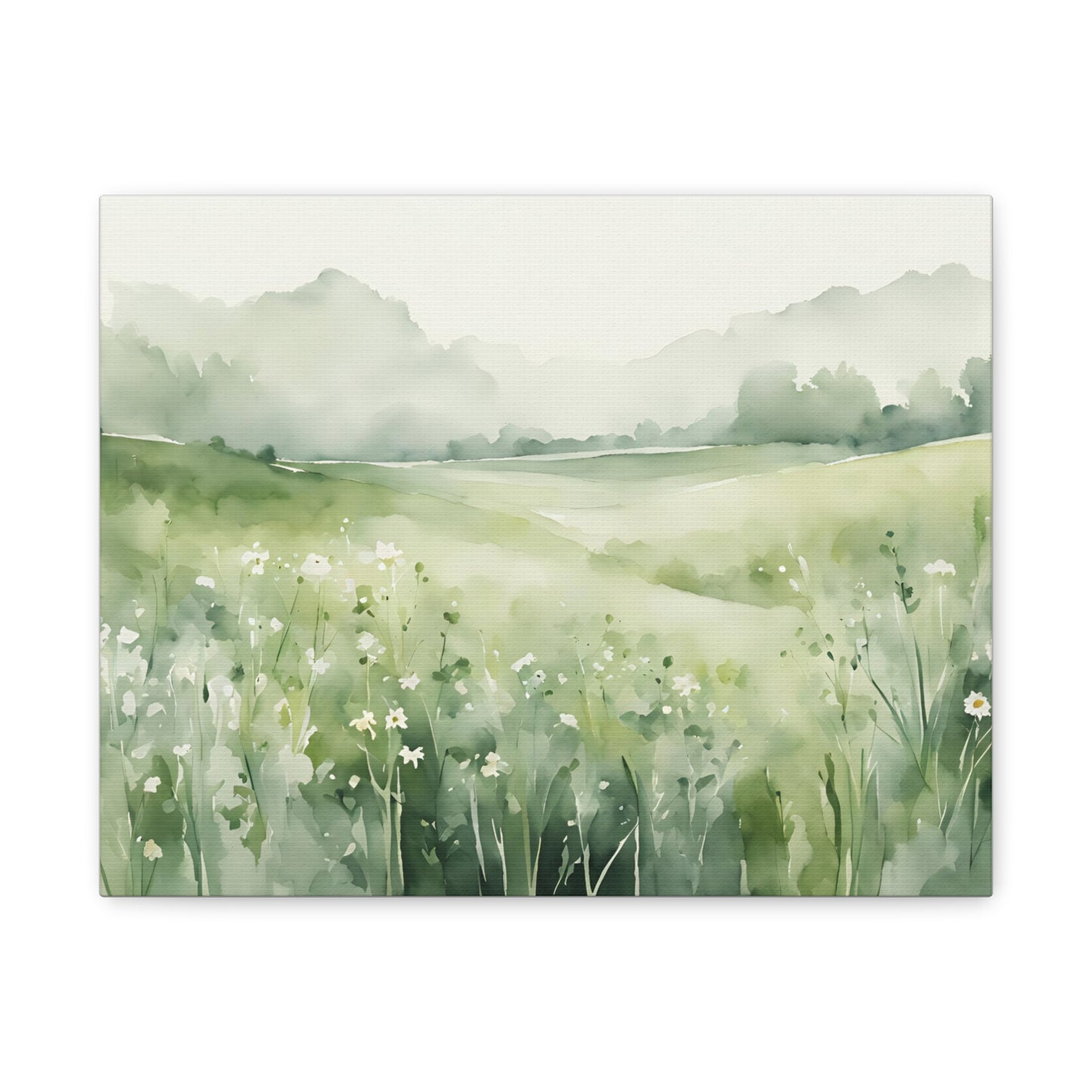 Green Meadow Light | Seasonal Landscape Canvas Art