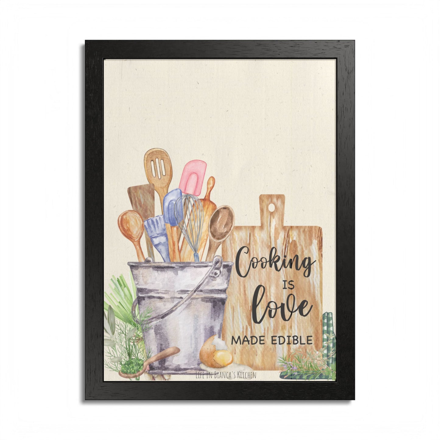 Cooking Is Love Framed Wall Art | Kitchen Garden Collection