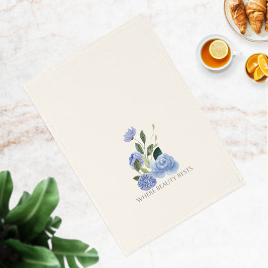 Where Beauty Rests  | Cotton Tea Towel Set – Spring Botanical ||