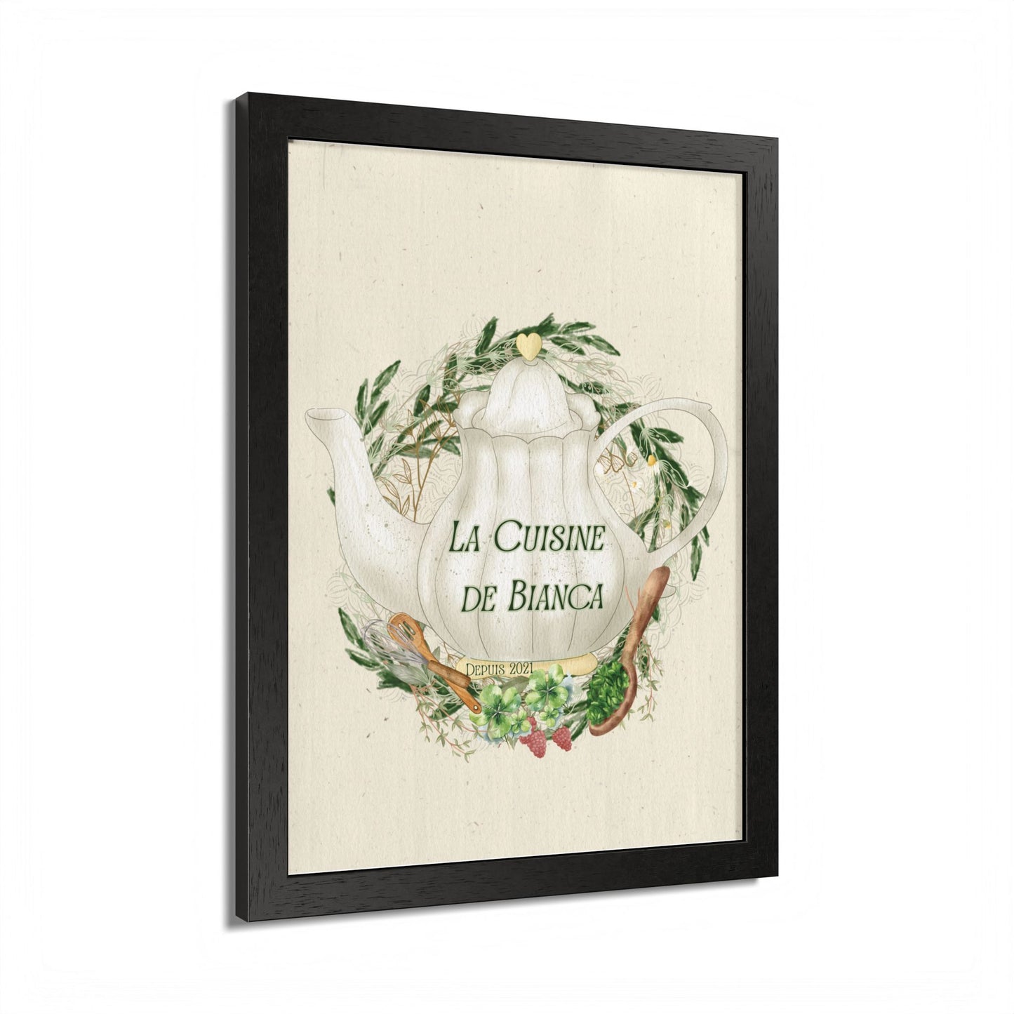 La Cuisine de Bianca Crest Print | French Kitchen Wall Art