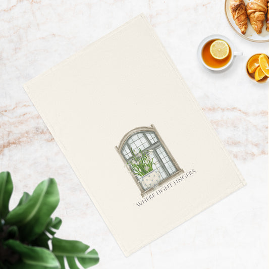 Where Light Lingers  | Cotton Tea Towel  – Spring Botanical II