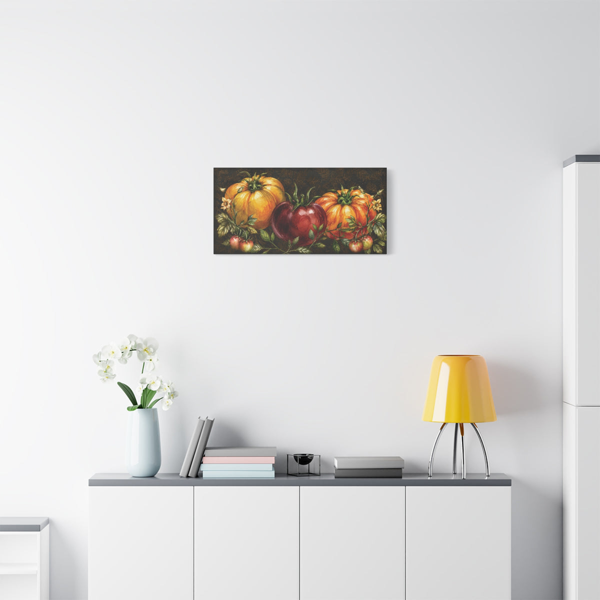 Late Summer Tomatoes Botanical Canvas — Garden Still Life