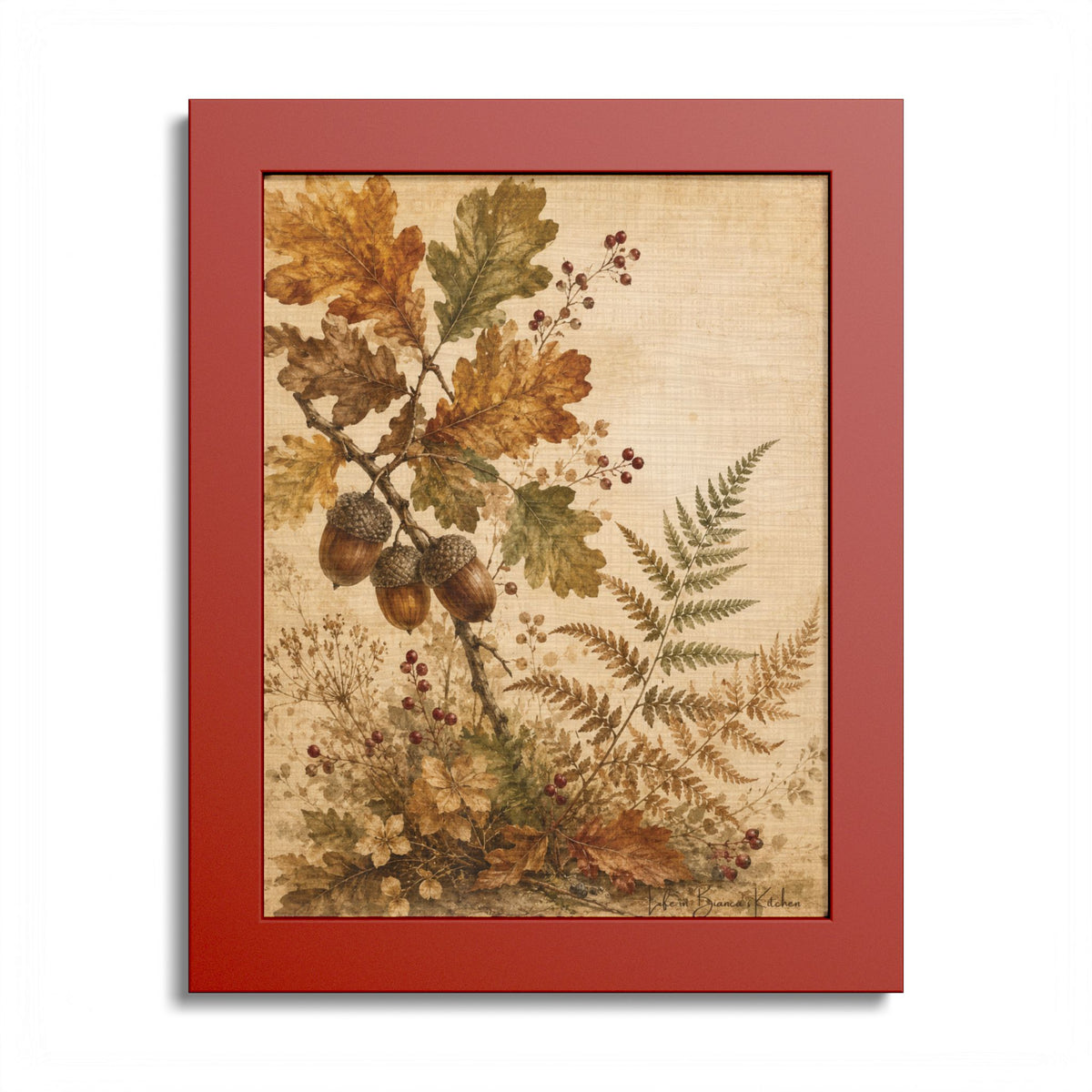 Fall Fronds I — Framed Autumn Botanical Art Print