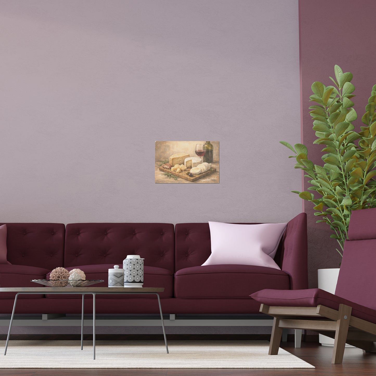 Rustic Cheese Still Life (Silk Poster )  | La Tavola Rustica