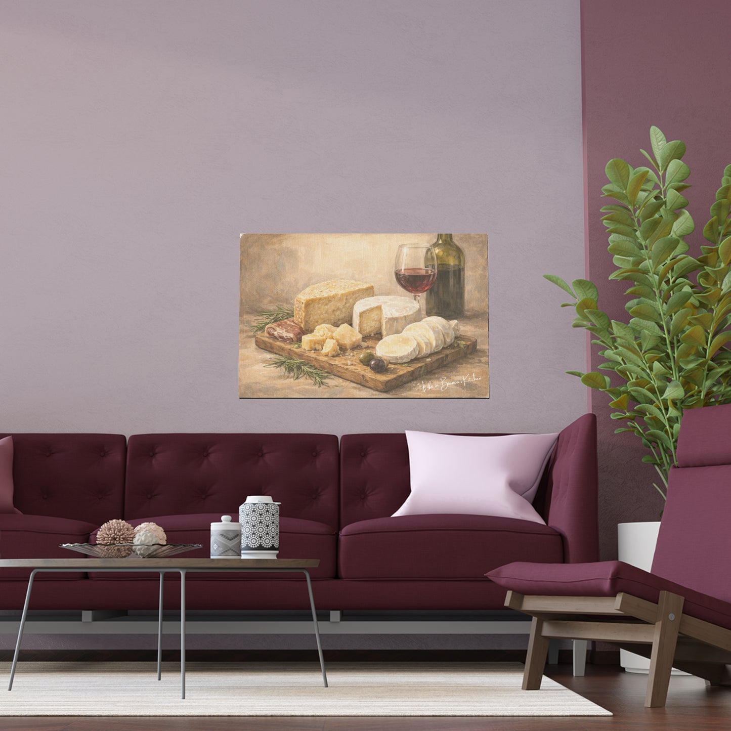 Rustic Cheese Still Life (Silk Poster )  | La Tavola Rustica
