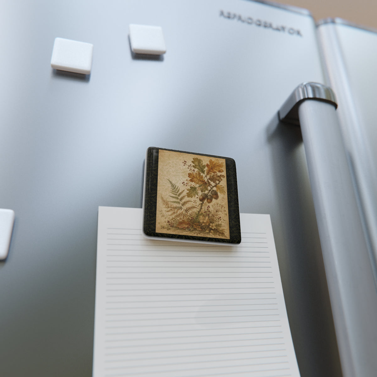 Fall Fronds II — Autumn Botanical Porcelain Magnet