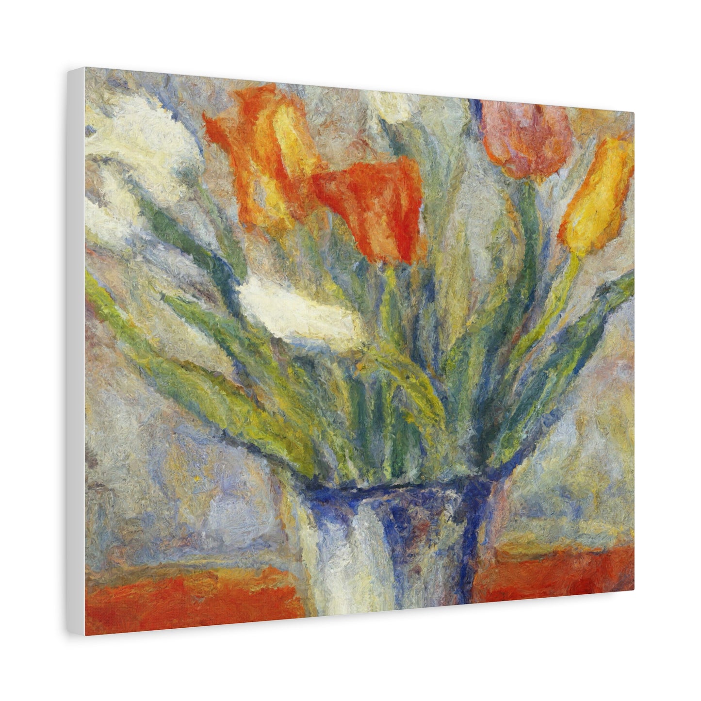 Spring Tulips in Bloom | Botanical Still Life Canvas Art
