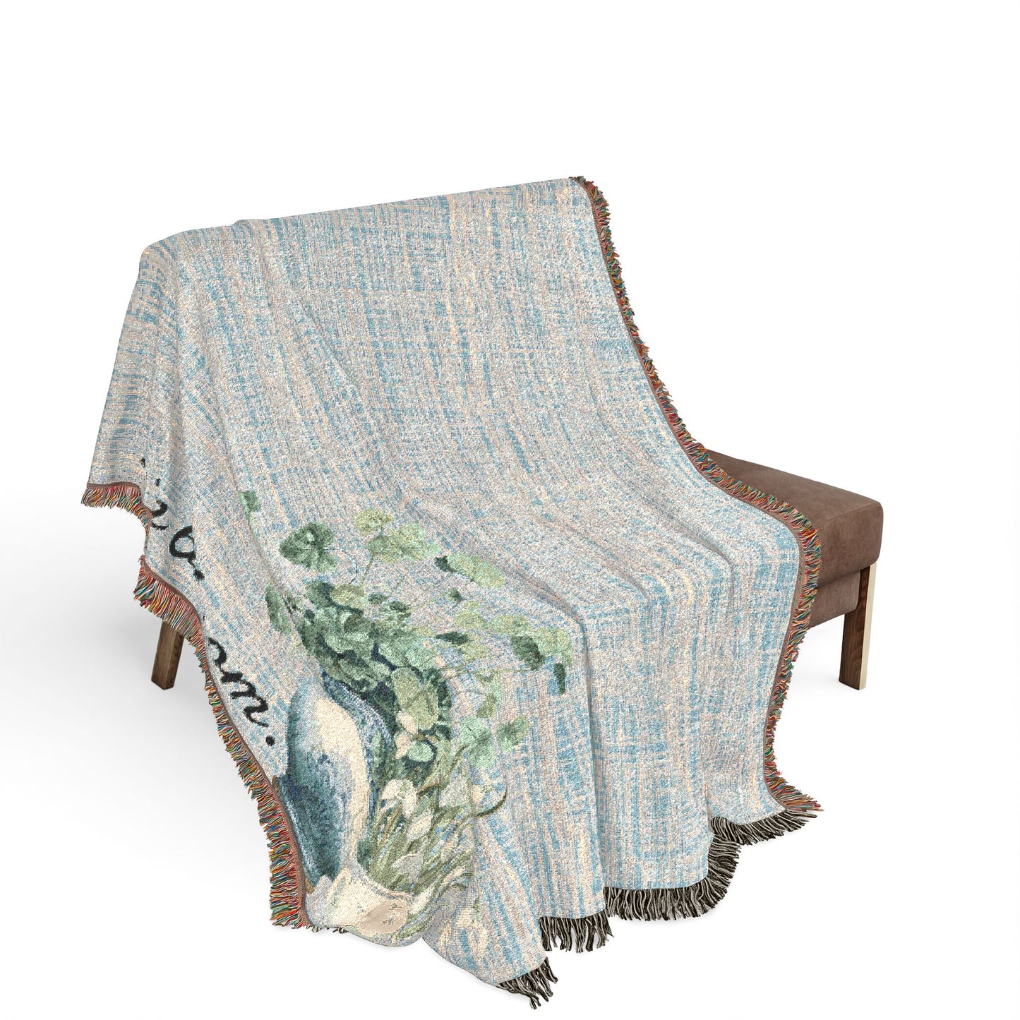 Spring Still Life Woven Throw Blanket | Botanical Hearth & Home Decor