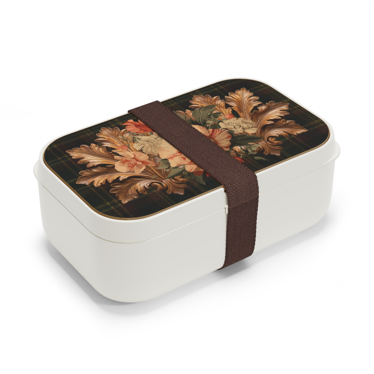 Briarwood Floral Bento Lunch Box — Vintage Tartan Botanical Design