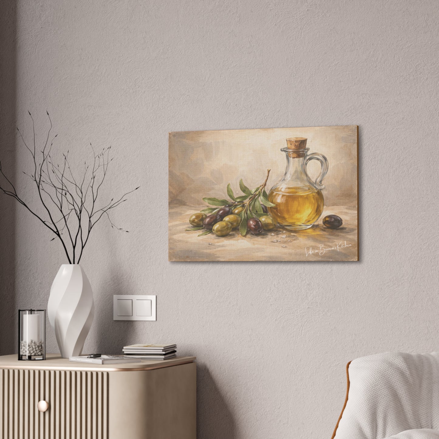 Rustic Olives Still Life (Canvas) | La Tavola Rustica